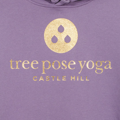Tree Pose Yoga Purple Hoodie